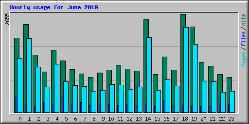 Hourly usage for June 2019