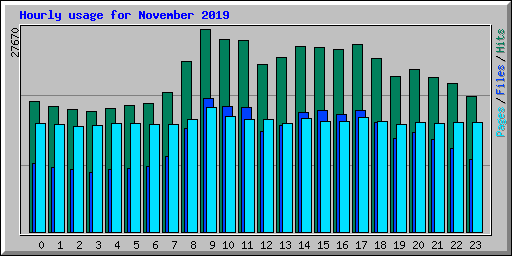 Hourly usage for November 2019